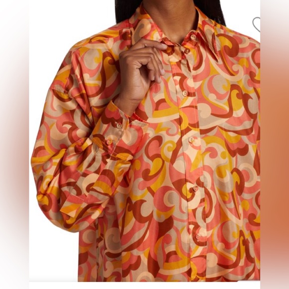 ZIMMERMANN OVERSIZED MAE SHIRT- DRESS.AMAZING COLOR PATTERNS - Picture 6 of 14